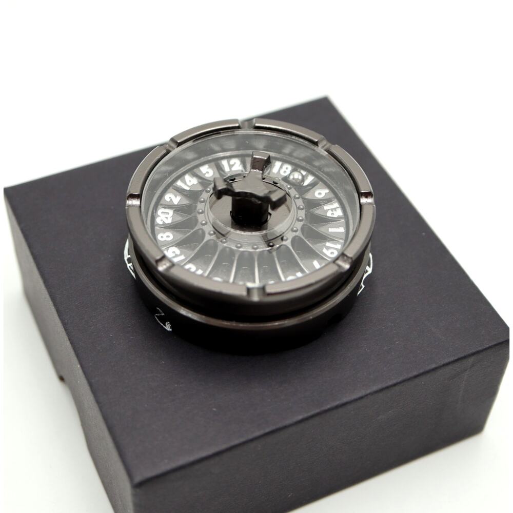 EDC Roulette Fidget Spinner Dice Set Metallic Black White Dragon D20 D&D RPG